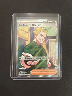 Pokemon TCG Lt. Surge's Bargain Illustration Rare #170/132 Mega Evolution NM/M - Image 1