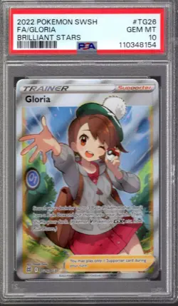 GLORIA TG26/TG30 PSA 10 BRILLIANT STARS FULL ART 2022 POKEMON SWORD & SHIELD - Image 1