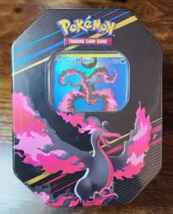 Pokemon Crown Zenith Tin Galarian Moltres Swsh284 - New/Factory Sealed 4 Packs - Image 1
