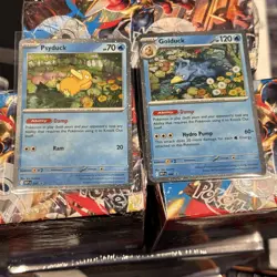Pokemon TCG Mega Evolutions Psyduck + Golduck Promos MEP EN 007 + 008 nm/m - Image 1
