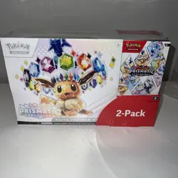 Pokemon Prismatic Evolutions COSTCO 2-pack ETB Elite Trainer Box, Booster Bundle - Image 1