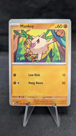 Mankey 106/193 - Pokemon TCG - SV02: Paldea Evolved - Misprint Error - Image 1