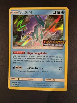 Pokemon Suicune SM149 S&M Lost Thunder STAFF Prerelease - Spanish - Image 2