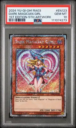 2024 YU-GI-OH! QUARTER CENTURY BONANZA RA03-EN123 DARK MAGICIAN GIRL PSA 10 - Image 2