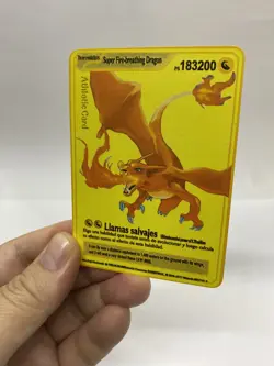 Super Dragon Gold Metal Pokemon Card-Collectible Gift Display！Christmas - Image 1