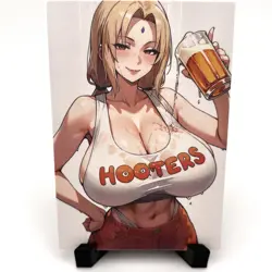 Naruto Tsunade Sexy Anime Waifu Hooters Girl Doujin Lewd Goddess Story Art Card - Image 1