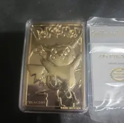 Pokemon Pikachu 23k Gold Plated Trading Card 1999 Limited Edition burger king - Image 3