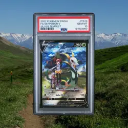Serperior V PSA 10 English Pokemon Card TG13/TG30 Silver Tempest 2022 Alt Art - Image 1