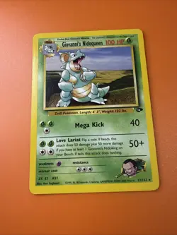 Pokemon TCG: Gym Challenge Giovanni's Nidoqueen #23/132 Regular Rare Card LP - Image 2
