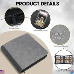 JoyHood Premium Card Binder - 6 Slot Holder for 60 PSA Slabs, CGC/PCG Compatible - Image 3