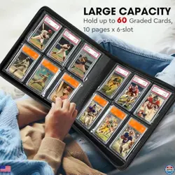 JoyHood Premium Card Binder - 6 Slot Holder for 60 PSA Slabs, CGC/PCG Compatible - Image 4
