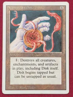 Magic The Gathering REVISED EDITION NEVINYRRAL'S DISK artifact card MTG - Image 1
