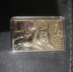 Pokemon Pikachu 23k Gold Plated Trading Card 1999 Limited Edition burger king - Image 2