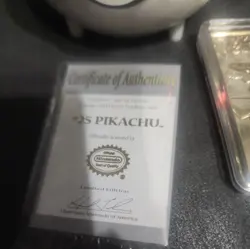 Pokemon Pikachu 23k Gold Plated Trading Card 1999 Limited Edition burger king - Image 3