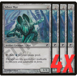 MTG Silver Myr (Scars of Mirrodin) 202/249 (NEAR MINT) (4X) - Image 1