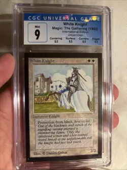MTG White Knight (IE) - International Edition - CGC Mint 9 - Image 1