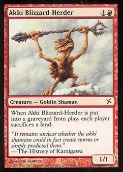 Akki Blizzard-Herder - Light Play MTG Betrayers of Kamigawa - Image 1