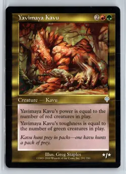 (2X) Yavimaya Kavu Invasion Uncommon - MTG Magic the Gathering Card - Image 1