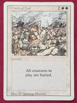 Magic The Gathering REVISED EDITION WRATH OF GOD white card MTG - Image 1