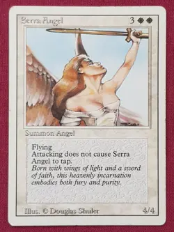 Magic The Gathering REVISED EDITION SERRA ANGEL white card MTG - Image 1