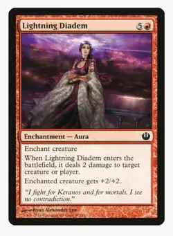 Lightning Diadem | Journey into Nyx JOU | Pauper Bogles Heroic |MTG Aura Burn LP - Image 1