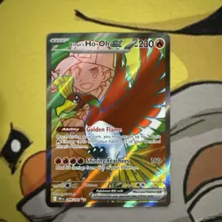 Ethan’s Ho-Oh ex Full Art Ultra Rare 209/182 Pokemon Destined Rivals - Image 1