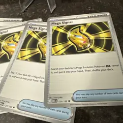 4x Mega Evolution English: Mega Signal #121/132 Pokemon TCG PLAYSET + 1 holo - Image 4