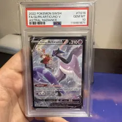 2022 Pokemon S&S Astral Radiance Fa Galarian Articuno V #TG16 PSA 10 - Image 1