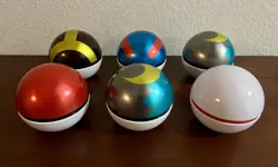 6x Pokemon Pokeball Empty Tin Lot (Moon, Premiere, Ultra, Great, Poke) - Image 3