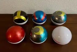 6x Pokemon Pokeball Empty Tin Lot (Moon, Premiere, Ultra, Great, Poke) - Image 4