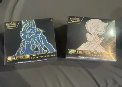Pokemon Center Mega Evolution Etb Set Lucario and Gardevoir In Hand New Sealed - Image 1