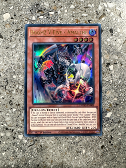 Yugioh TCG DoomZ V Five - Amalthe DOOD-EN009 Ultra Rare 1st Edition NM-M - Image 1
