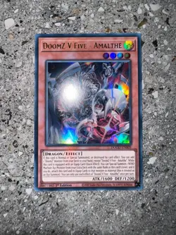 Yugioh TCG DoomZ V Five - Amalthe DOOD-EN009 Ultra Rare 1st Edition NM-M - Image 3