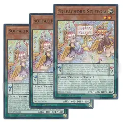 Yugioh - Solfachord Solfegia x 3 - 1st Edition NM - Plus Free Holo Card - Image 1