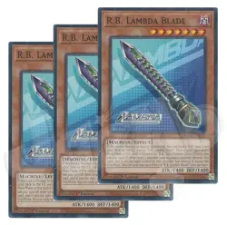 Yugioh - R.B. Lambda Blade x 3 - 1st Edition NM - Plus Free Holo Card - Image 1