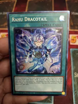 Rahu Dracotail (CR) JUSH-EN009 Justice Hunters 1st Edition new yugioh - Image 1