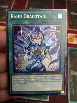 Rahu Dracotail (CR) JUSH-EN009 Justice Hunters 1st Edition new yugioh - Image 2