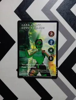 TOMB RAIDER CCG SLIPPERY WHEN WET RARE CARD S183 LARA CROFT: CODE BREAKER - Image 1
