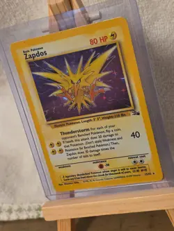 Pokemon TCG Zapdos Fossil Holo Unlimited Rare Card 15/62 Vintage WOTC. LP 1999 - Image 2