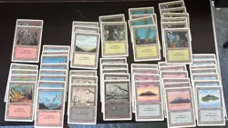 MTG REVISED Edition (1994) 54 BASIC LAND cards LOT - Magic the Gathering - Image 1