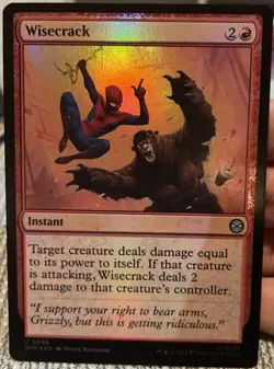 FOIL Wisecrack NM Spider-Man Set MTG Magic the Gathering Red English Card - Image 1