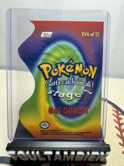 Oddish #43 EV4 of 12 - Die-Cut Evolution Card - Topps Pokemon Card White Label - Image 2