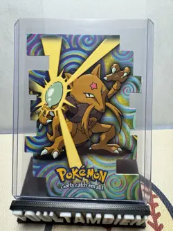 Pokemon TV Series 2 Topps - Die-Cut Embossed Chase Card #64 Kadabra EV8 - Image 1
