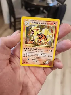 Blaine's Arcanine 1/132 Pokemon Gym Challenge Unlimited Holo Rare Card LP - Image 3