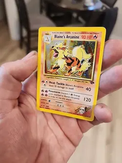 Blaine's Arcanine 1/132 Pokemon Gym Challenge Unlimited Holo Rare Card LP - Image 4
