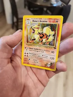 Blaine's Arcanine 1/132 Pokemon Gym Challenge Unlimited Holo Rare Card LP - Image 5