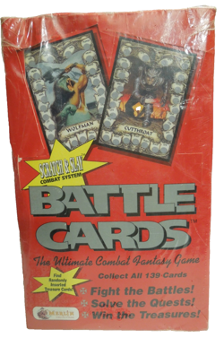 Merlin Battle Cards Fantasy Combat Card game sealed box 36 packs 1993 - Image 1