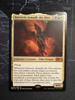 MTG Vaevictis Asmadi, the Dire The List - Core Set 2019 225/280 NM - Image 1