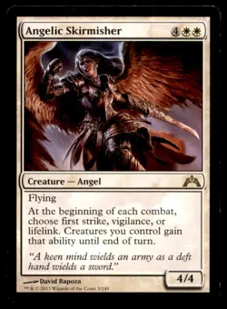 MTG Angelic Skirmisher LP Light Play Gatecrash [790] - Image 1