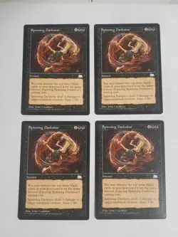 MTG Playset 4x Spinning Darkness (Weatherlight/Black/C) - BGM - Image 1